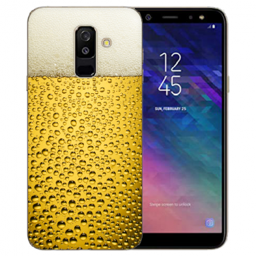 Samsung Galaxy J6 (2018) Silikon TPU Hülle mit Bier Foto Namendruck 