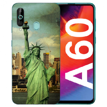 Samsung Galaxy A60 Silikon TPU Hülle mit Freiheitsstatue Bilddruck