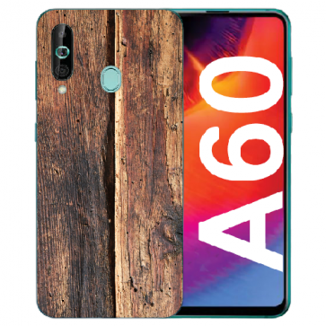 Silikon TPU Hülle mit Fotodruck HolzOptik für Samsung Galaxy A60 