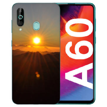 Samsung Galaxy A60 Silikon TPU Hülle mit Fotodruck Sonnenaufgang
