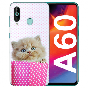 Samsung Galaxy A60 Silikon TPU Hülle mit Fotodruck Kätzchen Baby