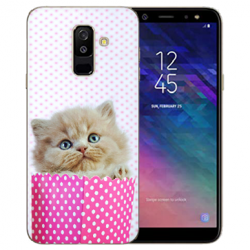 Samsung Galaxy J6 (2018) Silikon TPU Hülle Fotodruck Kätzchen Baby 