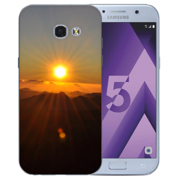 Samsung Galaxy A3 (2017) Silikon TPU Hülle mit Bilddruck Sonnenaufgang