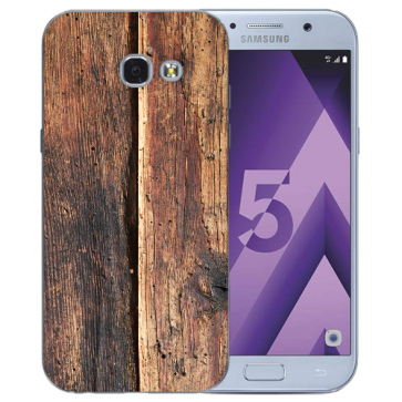 Samsung Galaxy A3 (2017) Silikon TPU Hülle mit Bilddruck HolzOptik