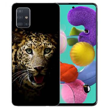 Samsung Galaxy A71 Silikon Schutzhülle TPU mit Leopard Bilddruck