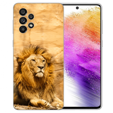 Schutzhülle TPU Case Fotodruck Löwe für Samsung Galaxy A73 (5G)