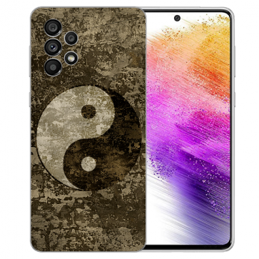 Schutzhülle Silikoncover für Samsung Galaxy A73 (5G) Yin Yang Fotodruck 