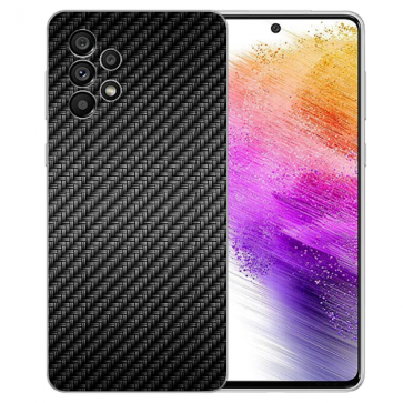 TPU Silikoncover Fotodruck Carbon Optik für Samsung Galaxy A73 (5G) 