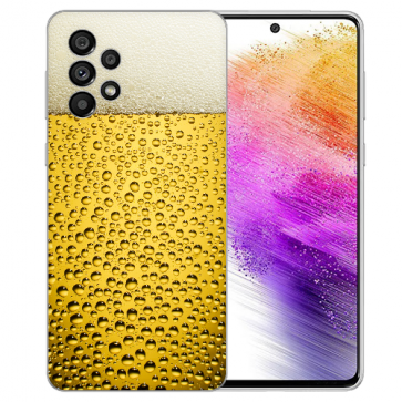 Silikon Handy Schale TPU für Samsung Galaxy A73 (5G) Fotodruck Bier