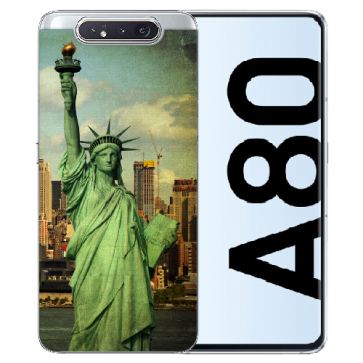 Samsung Galaxy A80 Silikon TPU mit Freiheitsstatue Bilddruck 