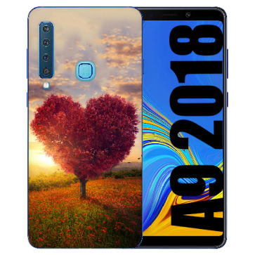 Samsung Galaxy A9 (2018) Silikon TPU Hülle mit Bilddruck Herzbaum