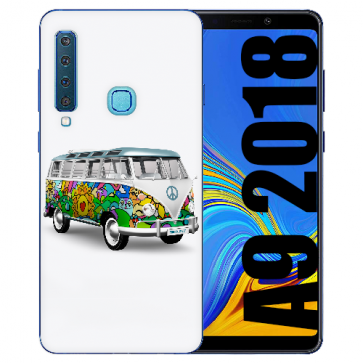 Samsung Galaxy A9 (2018) Silikon TPU Hülle mit Bilddruck Hippie Bus