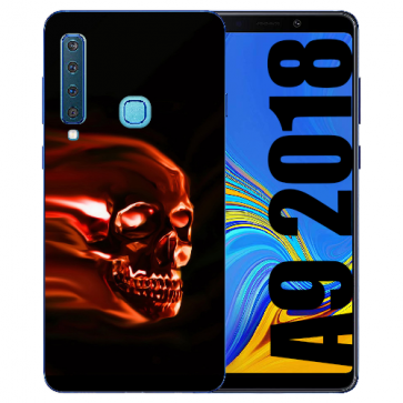 Samsung Galaxy A9 (2018) TPU Hülle mit Bilddruck Totenschädel
