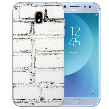 Samsung Galaxy J3 (2017) Silikon TPU Hülle mit Fotodruck Weiße Mauer