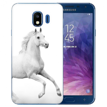 Samsung Galaxy J4 (2018) Silikon TPU Schutzhülle mit Pferd Bilddruck