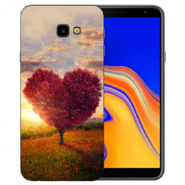 Samsung Galaxy J4 Plus (2018) Silikon Hülle mit Fotodruck Herzbaum