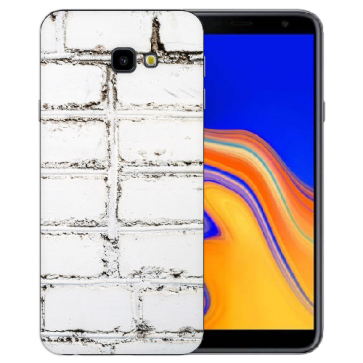 Samsung Galaxy J4 + (2018) Silikon Hülle mit Fotodruck Weiße Mauer