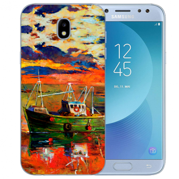 Samsung Galaxy J5 (2017) Silikon Hülle mit Gemälde Fotodruck Etui