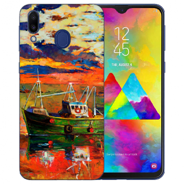 Samsung Galaxy M20 Silikon TPU Hülle mit Fotodruck Gemälde Etui