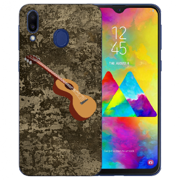 Samsung Galaxy M20 Silikon TPU Hülle mit Muster Bilddruck Etui