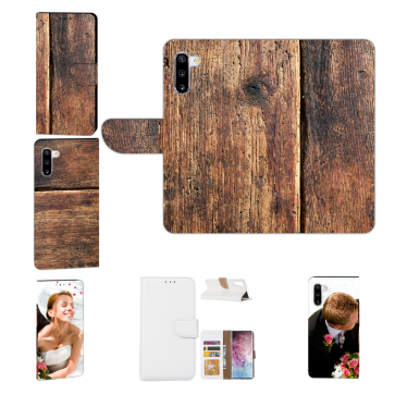 Samsung Galaxy Note 10 Schutzhülle Handy Tasche mit Fotodruck HolzOptik 