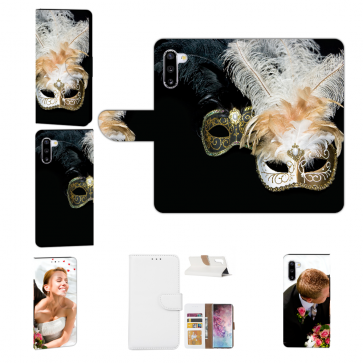 Handy Hülle mit Fotodruck Venedig Maske für Samsung Galaxy Note 10 Etui