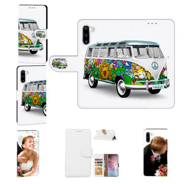 Handy Hülle mit Fotodruck Hippie Bus für Samsung Galaxy Note 10 Etui