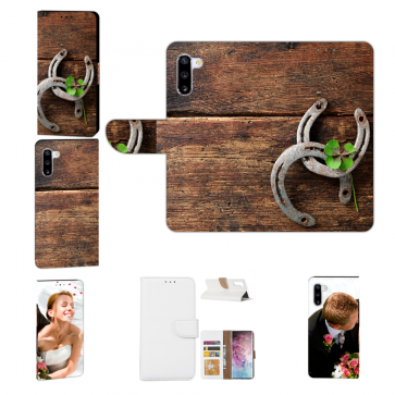 Samsung Galaxy Note 10 Handyhülle mit Fotodruck Holz hufeisen Etui