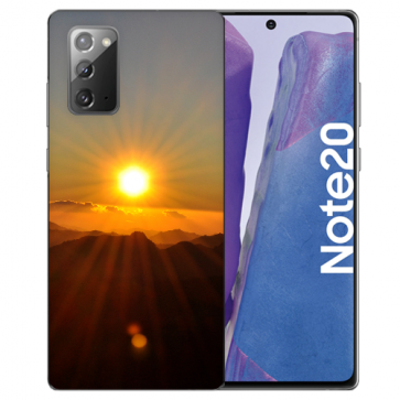 Samsung Galaxy Note 20 TPU Silikon Hülle mit Bilddruck Sonnenaufgang