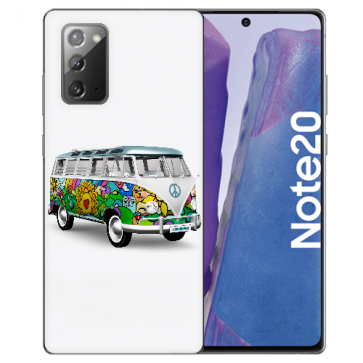 Samsung Galaxy Note 20 TPU Silikon Hülle mit Bilddruck Hippie Bus