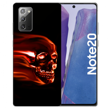 Samsung Galaxy Note 20 TPU Silikon Hülle mit Bilddruck Totenschädel
