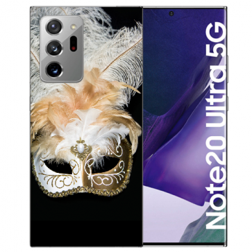 Samsung Galaxy Note 20 Ultra Silikon Hülle mit Bilddruck Venedig Maske