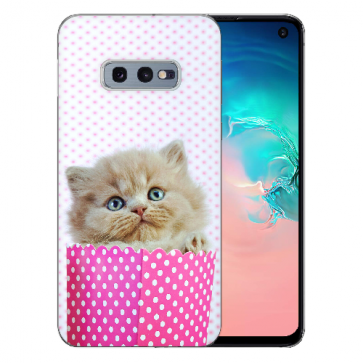 Samsung Galaxy S10e Silikon TPU mit Fotodruck Kätzchen Baby 