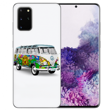 Silikon TPU Hülle mit Hippie Bus Bilddruck für Samsung Galaxy S20 Etui