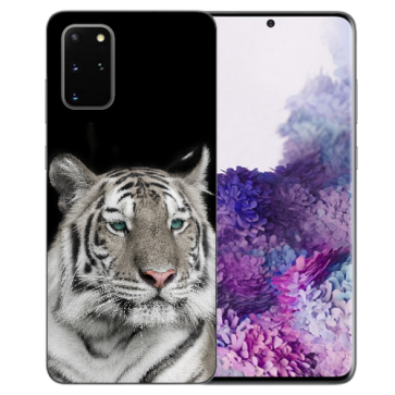 Samsung Galaxy A91 Silikon Schutzhülle TPU Case mit Bilddruck Tiger