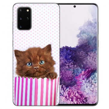 Samsung Galaxy S10 Lite Silikon TPU Hülle mit Kätzchen Braun Fotodruck 