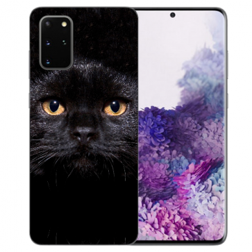 Samsung Galaxy S10 Lite Silikon TPU Hülle mit Schwarz Katze Bilddruck