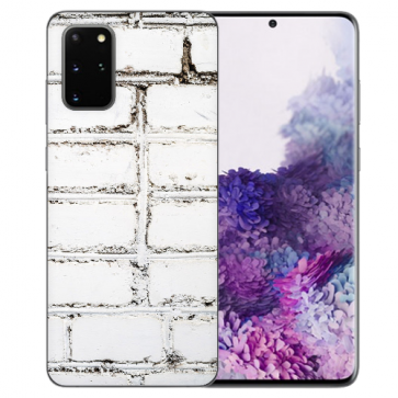 Silikon TPU mit Bilddruck Weiße Mauer für Samsung Galaxy M80s 