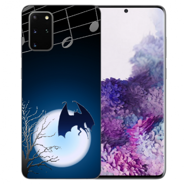 Silikon Hülle mit Bilddruck Fledermaus-mond für Samsung Galaxy S20 Plus