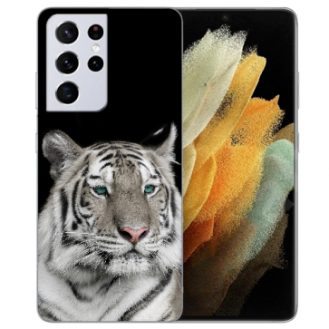 Samsung Galaxy S21 Ultra Silikon TPU Hülle mit Fotodruck Tiger