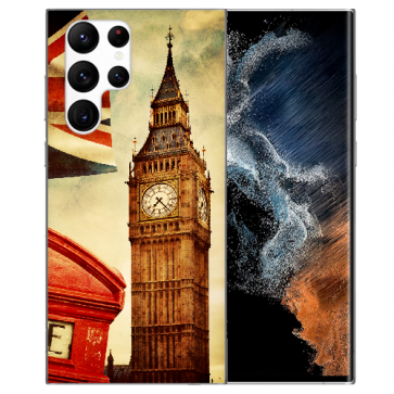 Für Samsung Galaxy S22 Ultra (5G) Silikon Cover Case Fotodruck Big Ben London