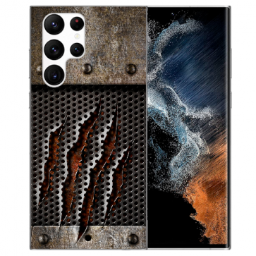Silikon TPU Cover Case Monster-Kralle Bilddruck für Samsung Galaxy S22 Ultra (5G)