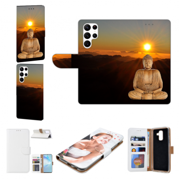 Schutzhülle Tasche für Samsung Galaxy S23 Ultra (5G) mit Fotodruck Buddha