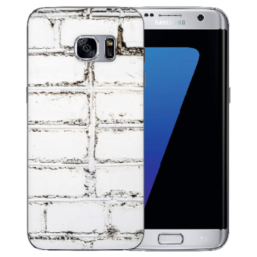 Samsung Galaxy S7 TPU Silikon Hülle mit Fotodruck Weiße Mauer Etui