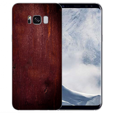 TPU Silikon mit Eichenholz -Optik Bilddruck für Samsung Galaxy S8 Plus