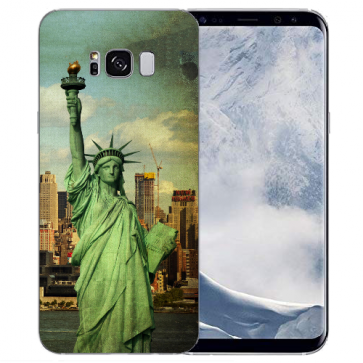 Samsung Galaxy S8 Plus TPU-Silikon mit Bilddruck Freiheitsstatue Etui