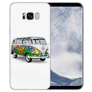 TPU Silikon Hülle mit Bilddruck Hippie Bus für Samsung Galaxy S8 