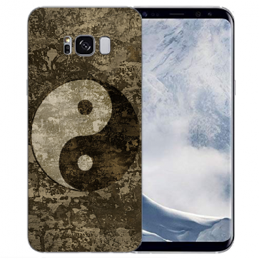 TPU-Silikon Hülle mit Bilddruck Yin Yang für Samsung Galaxy S8 Plus