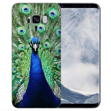 TPU-Silikonhülle mit Pfau Bilddruck für Samsung Galaxy S8 Plus 0,8mm 