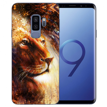 Samsung Galaxy S9 Silikon TPU Hülle mit Fotodruck LöwenKopf Porträt 